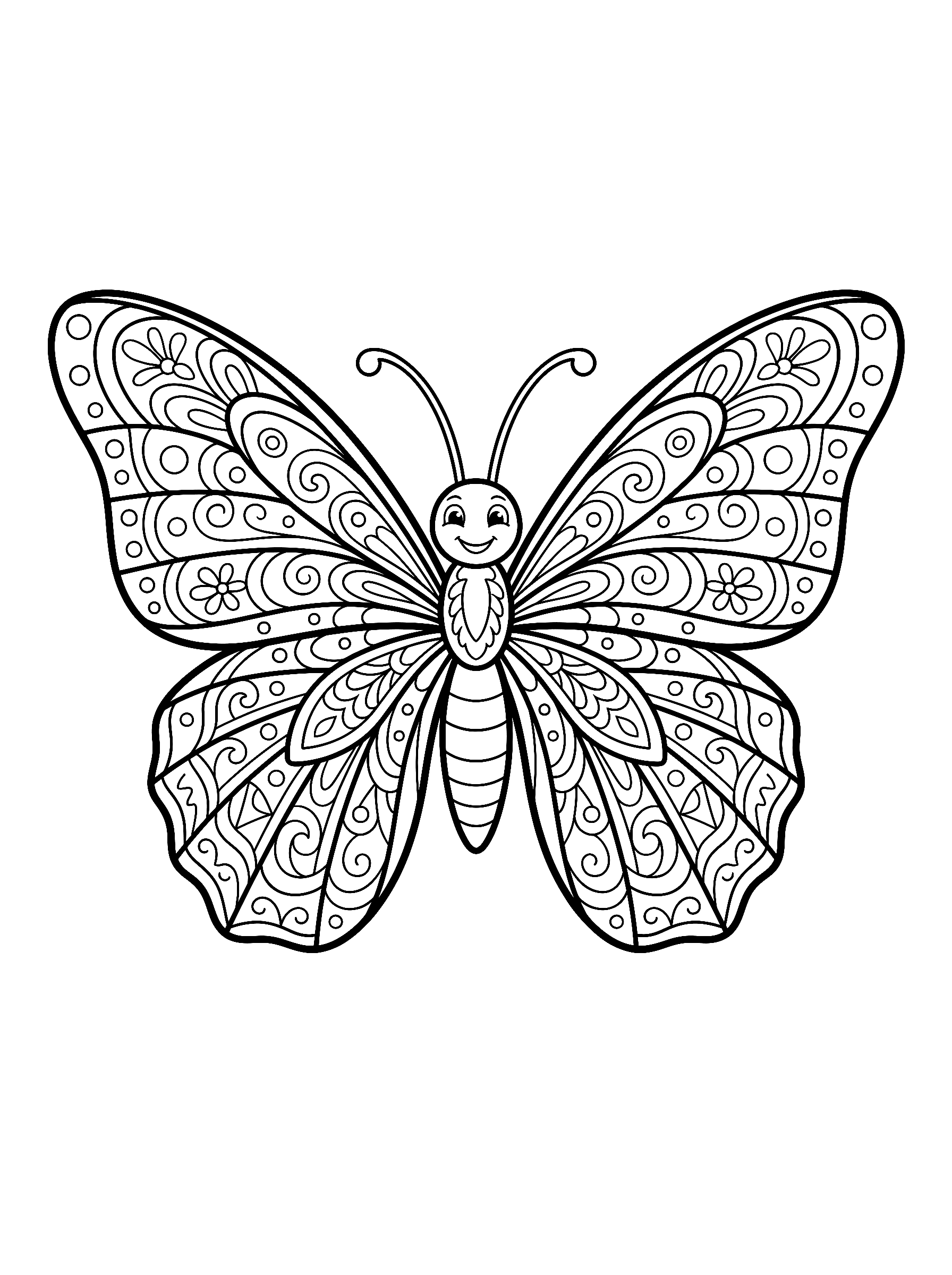 Kleurplaat Vlinder