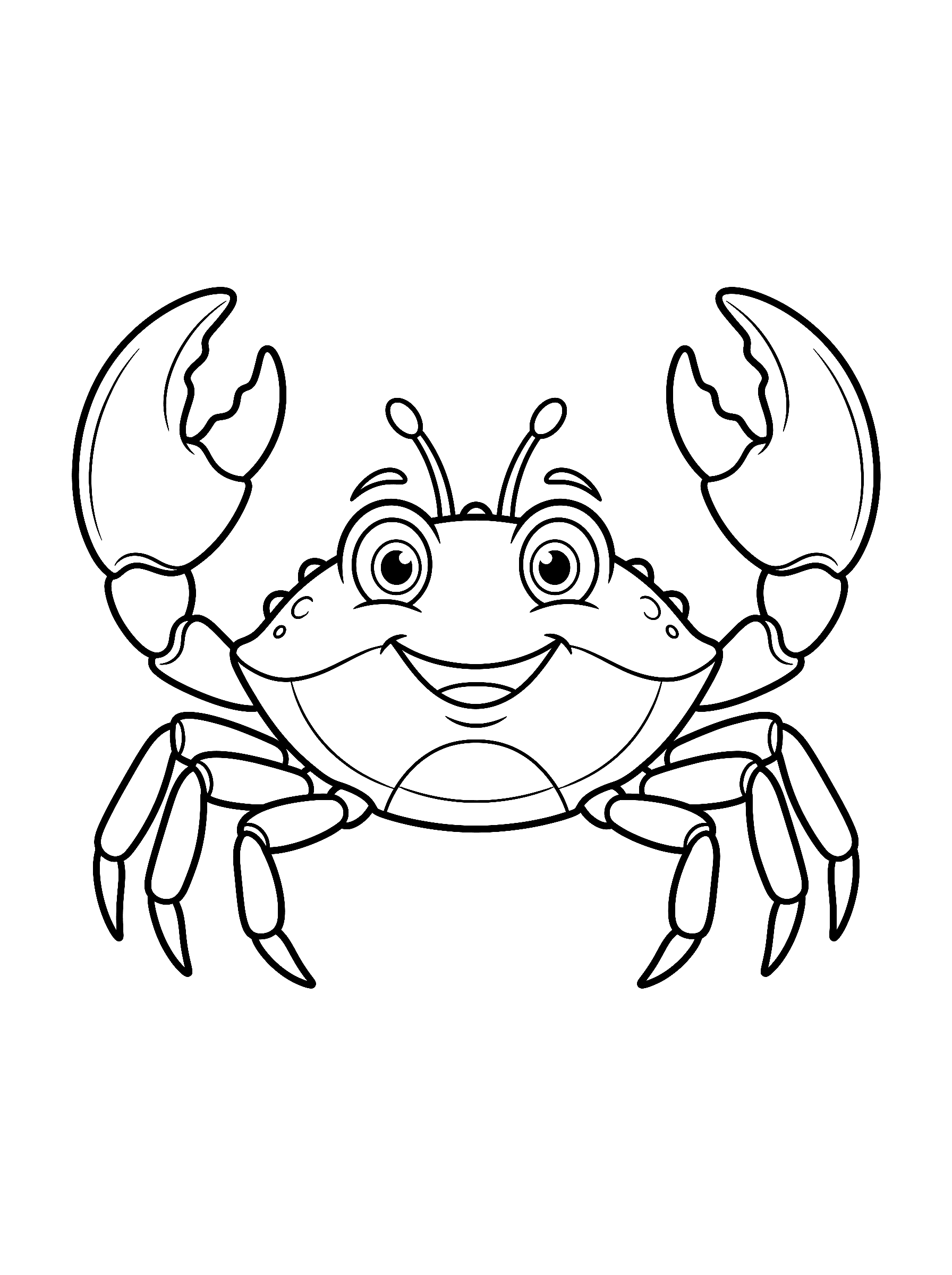 Crab coloring page
