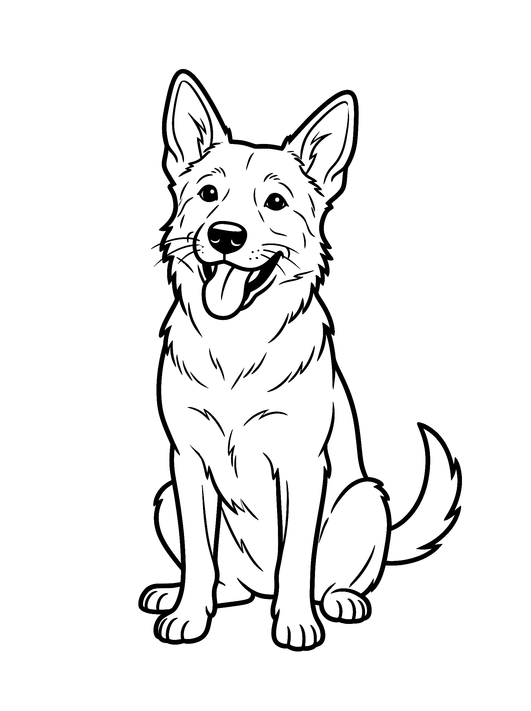 Kleurplaat Hond