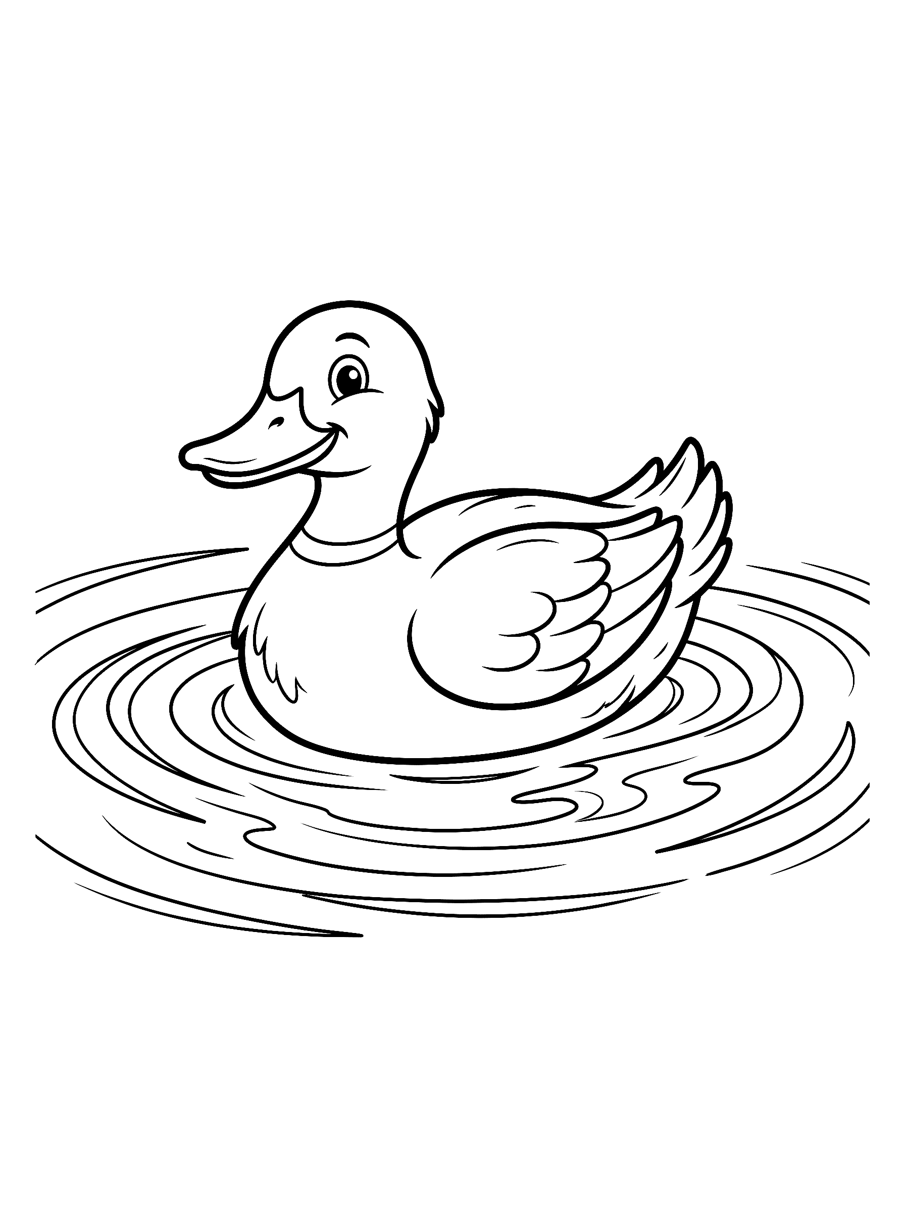 Duck coloring page