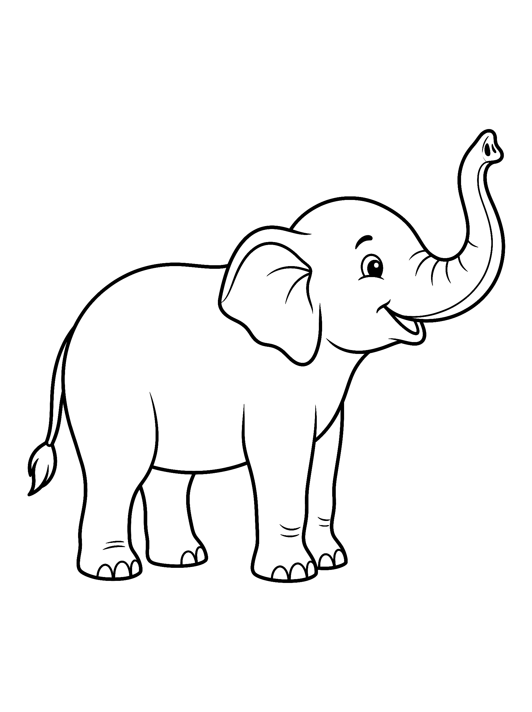 Elephant coloring page