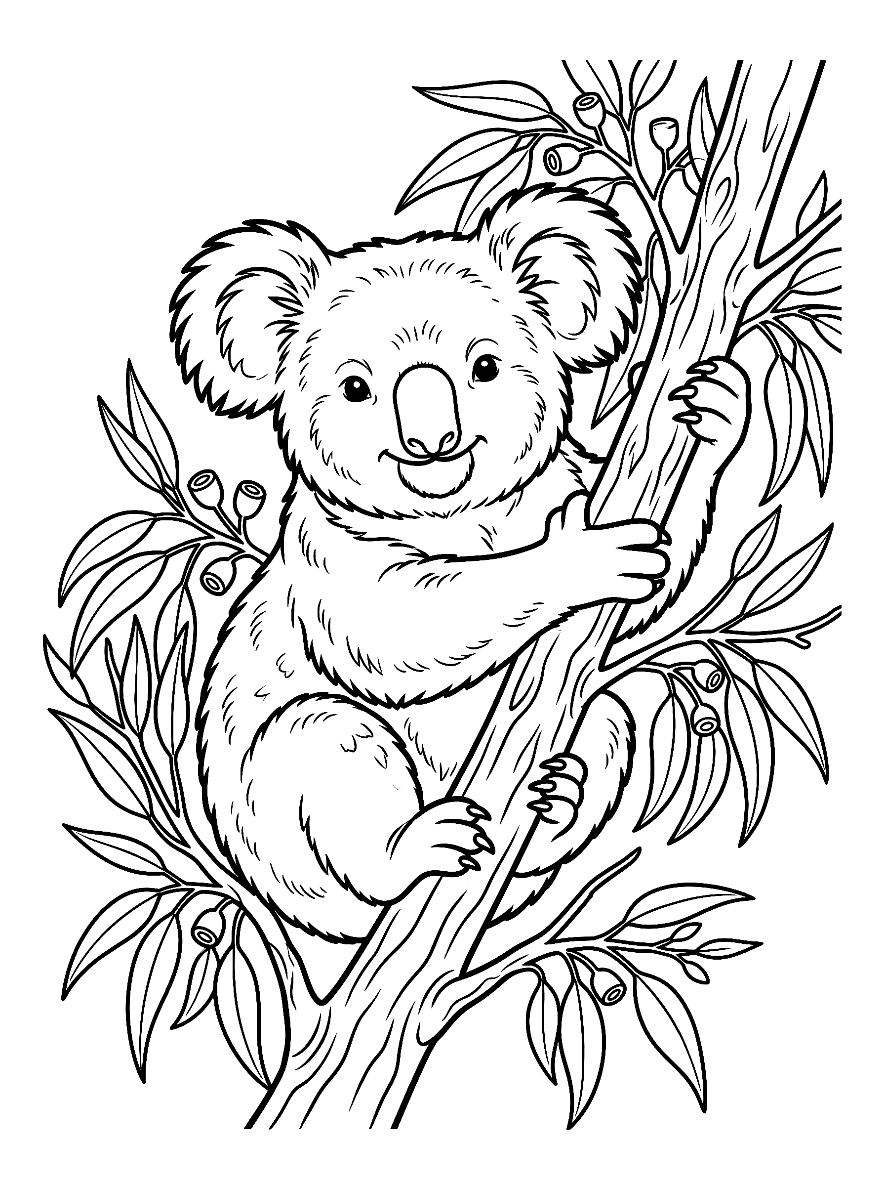 Kleurplaat Koala