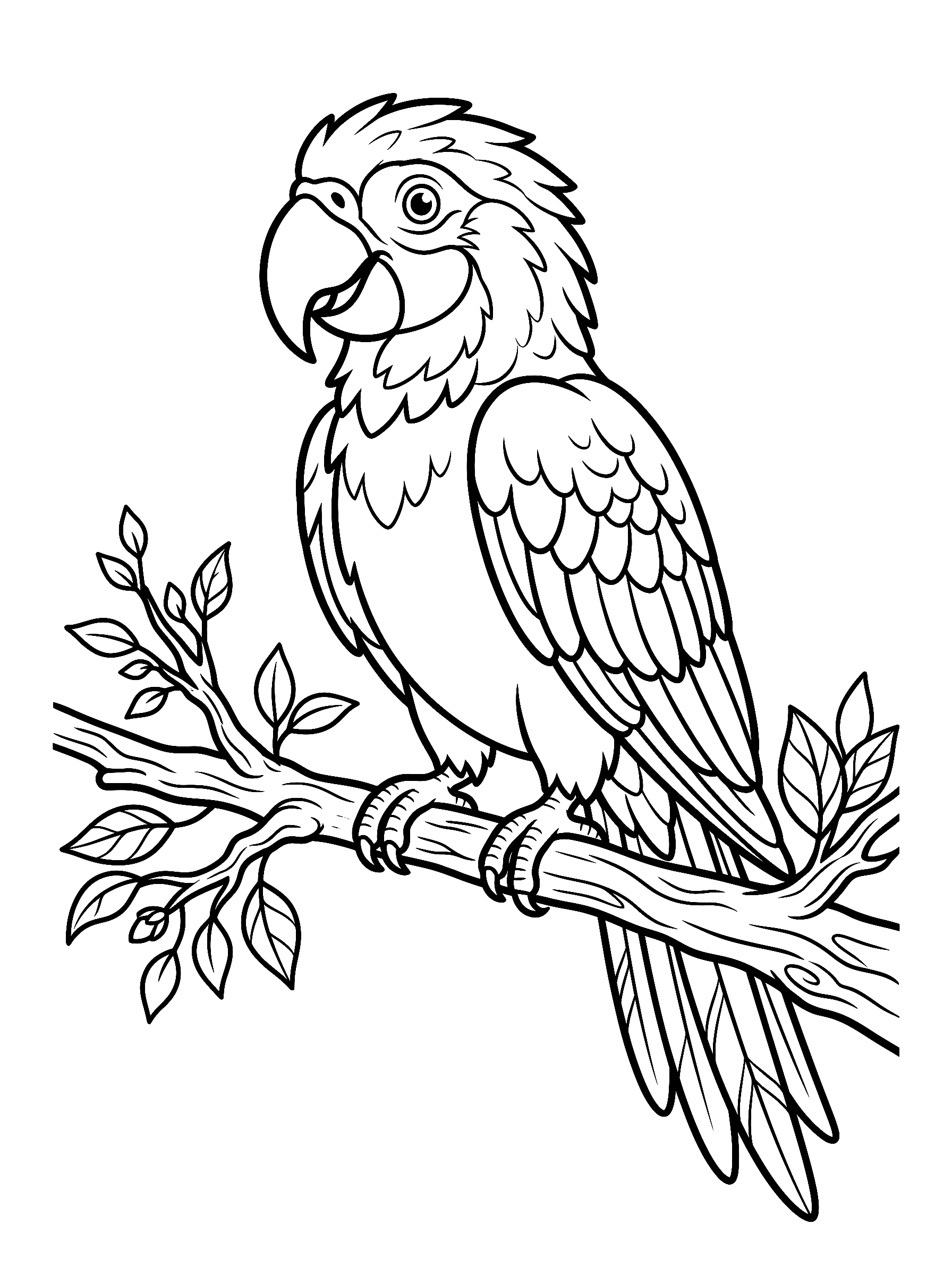 Dibujo de Loro para colorear