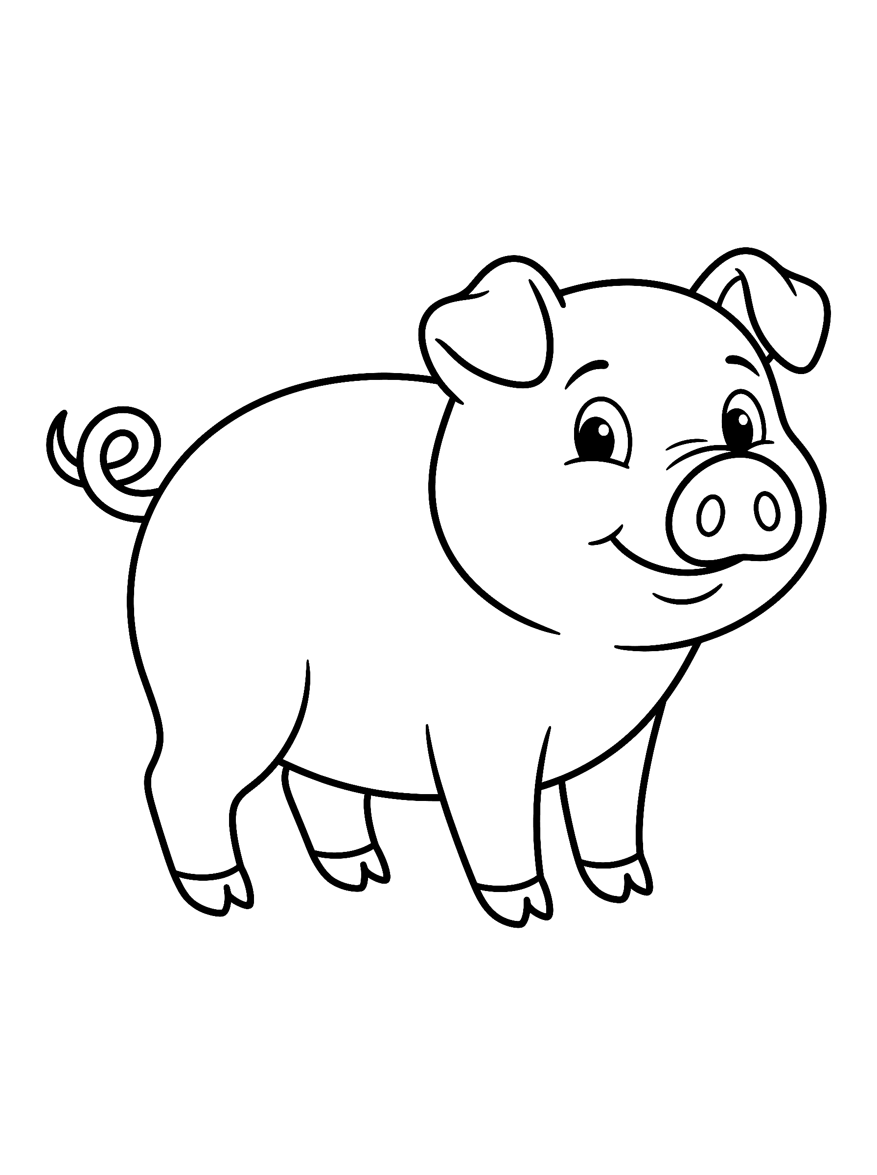 Pig coloring page