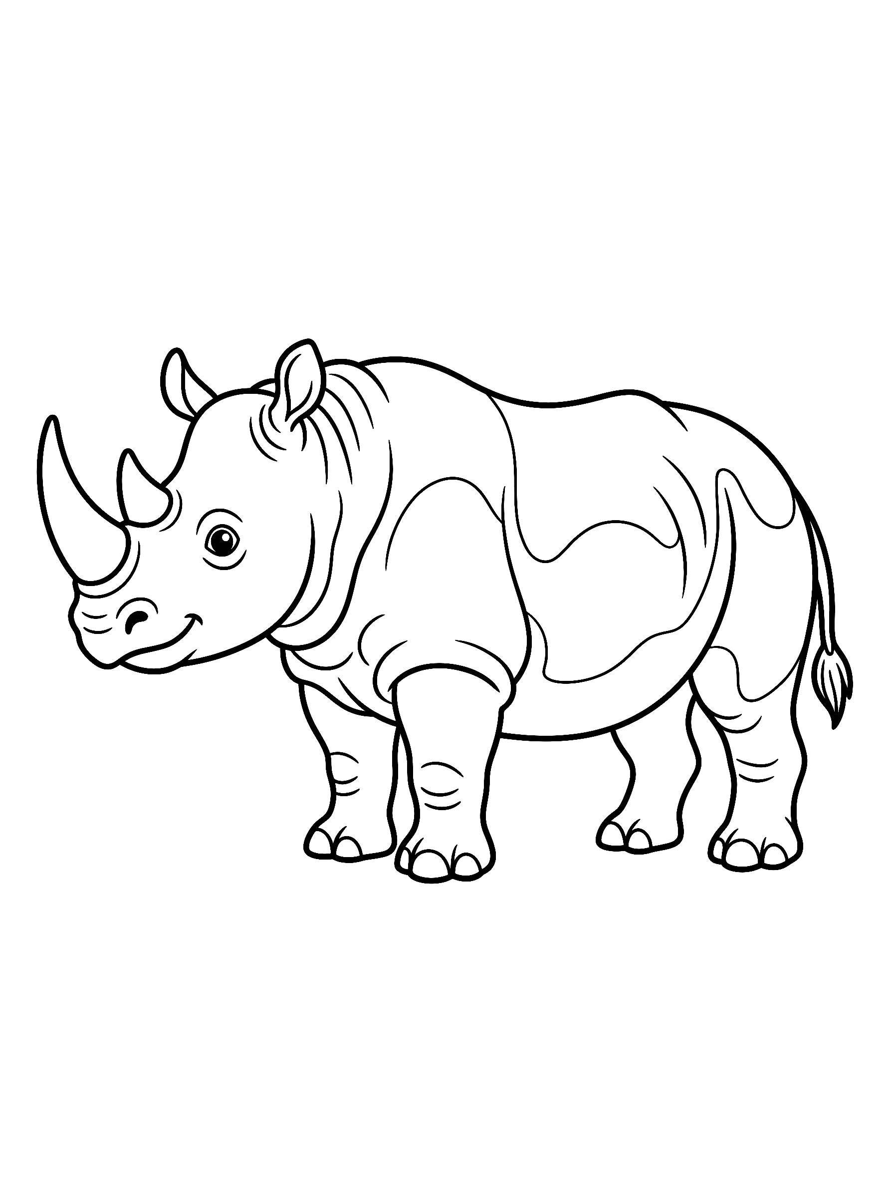 Rhino coloring page