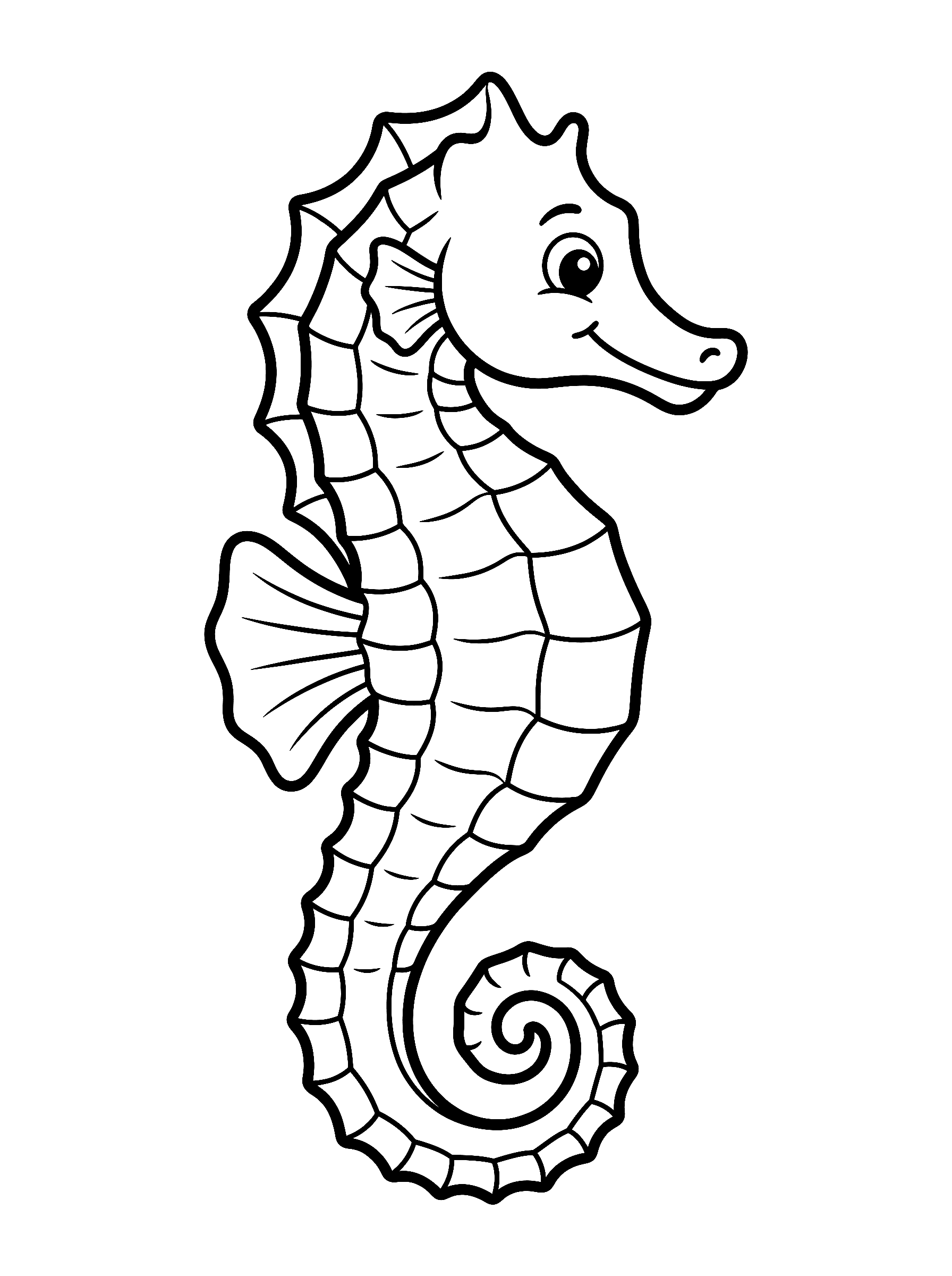 Seahorse coloring page