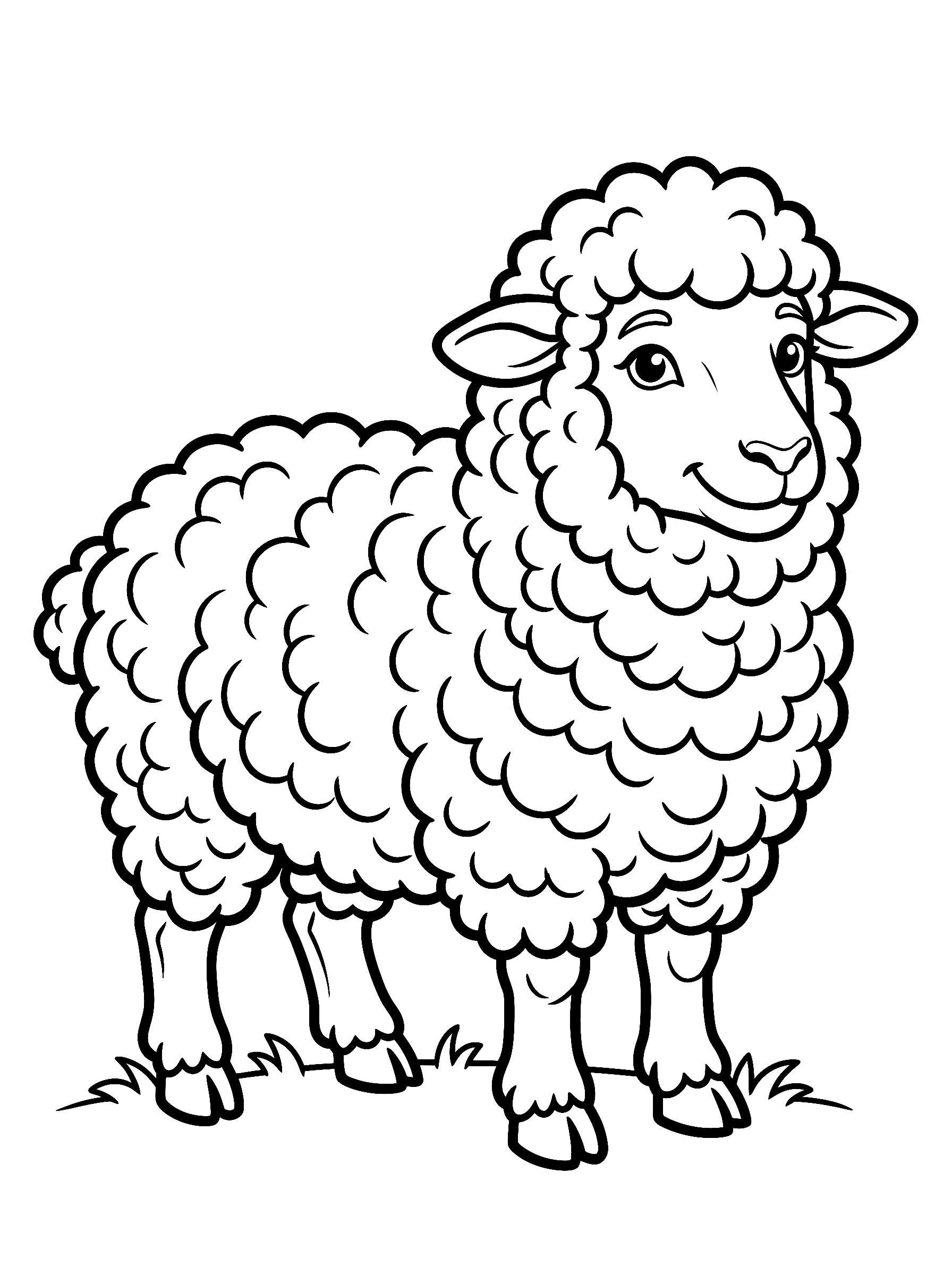 Kleurplaat Schaap