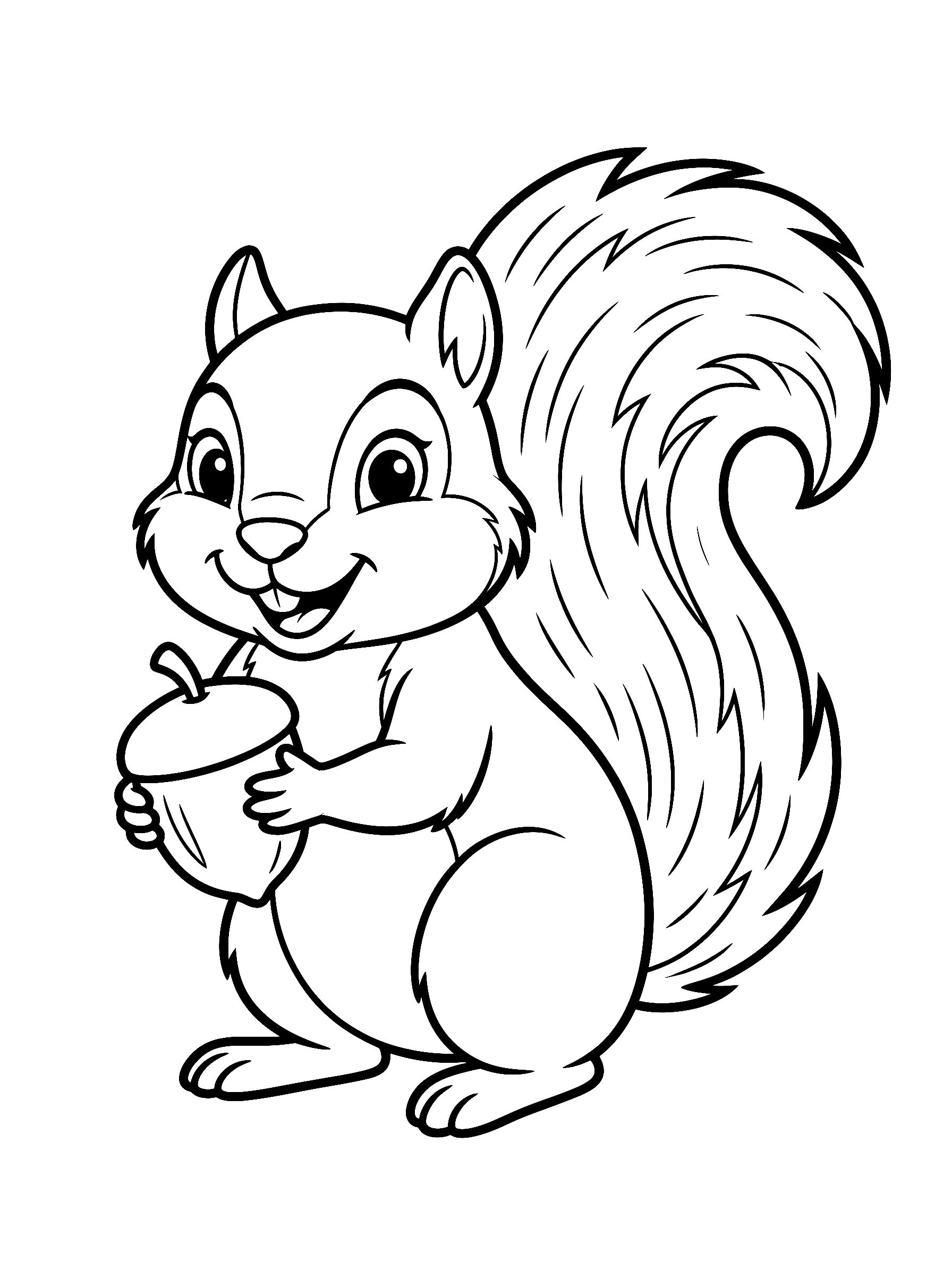 Squirrel coloring page