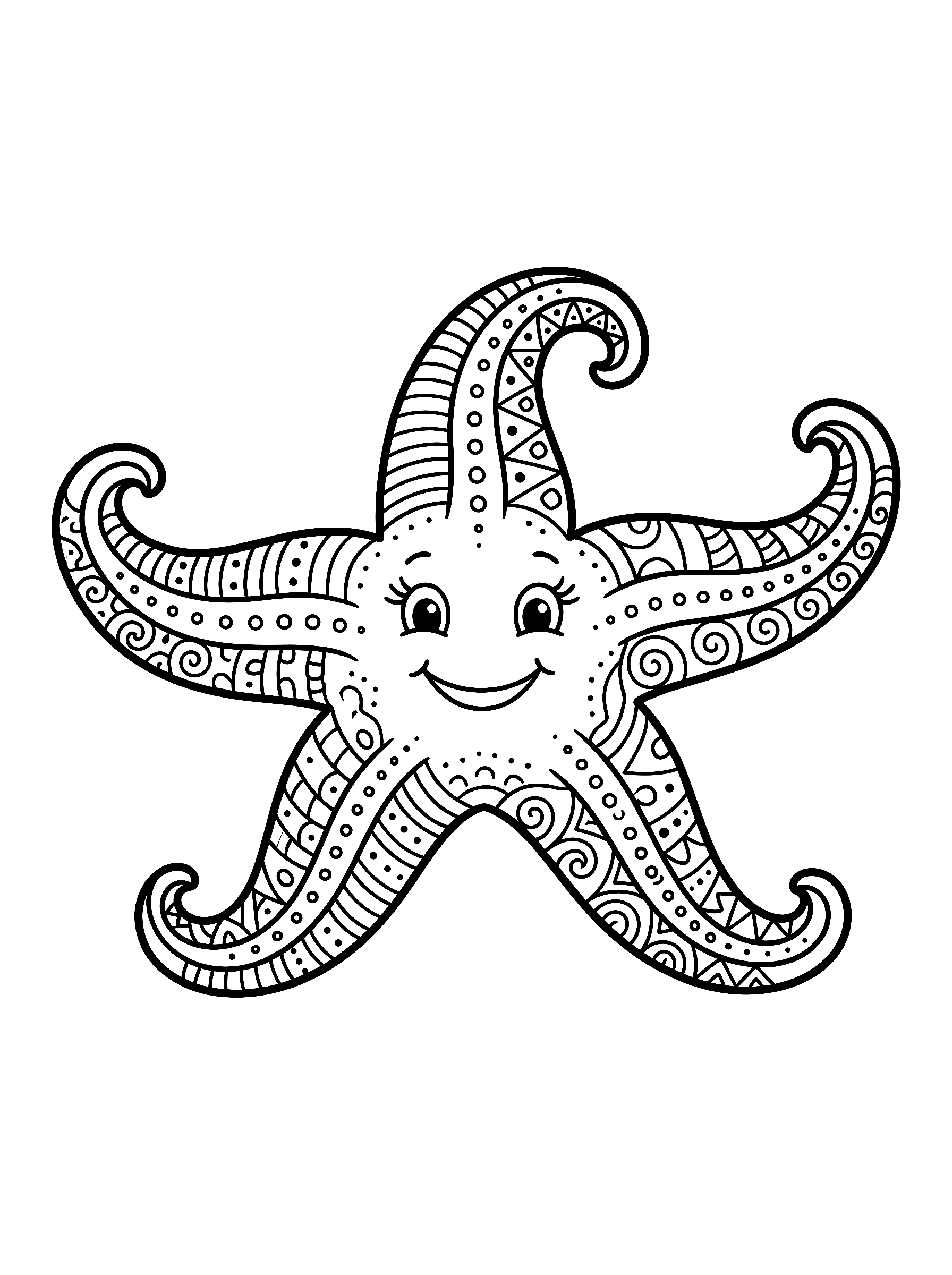 Starfish coloring page