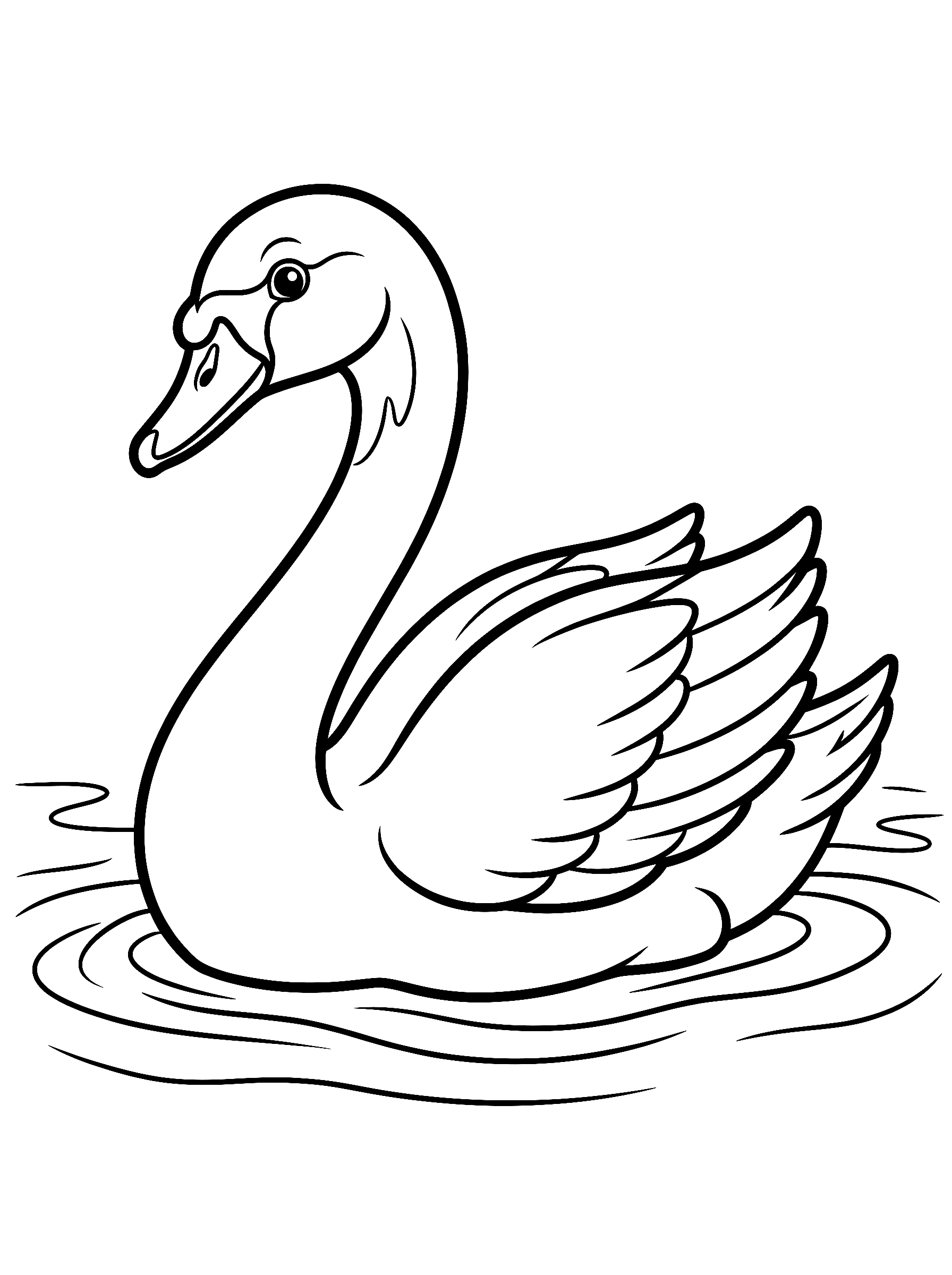 Kleurplaat Zwaan