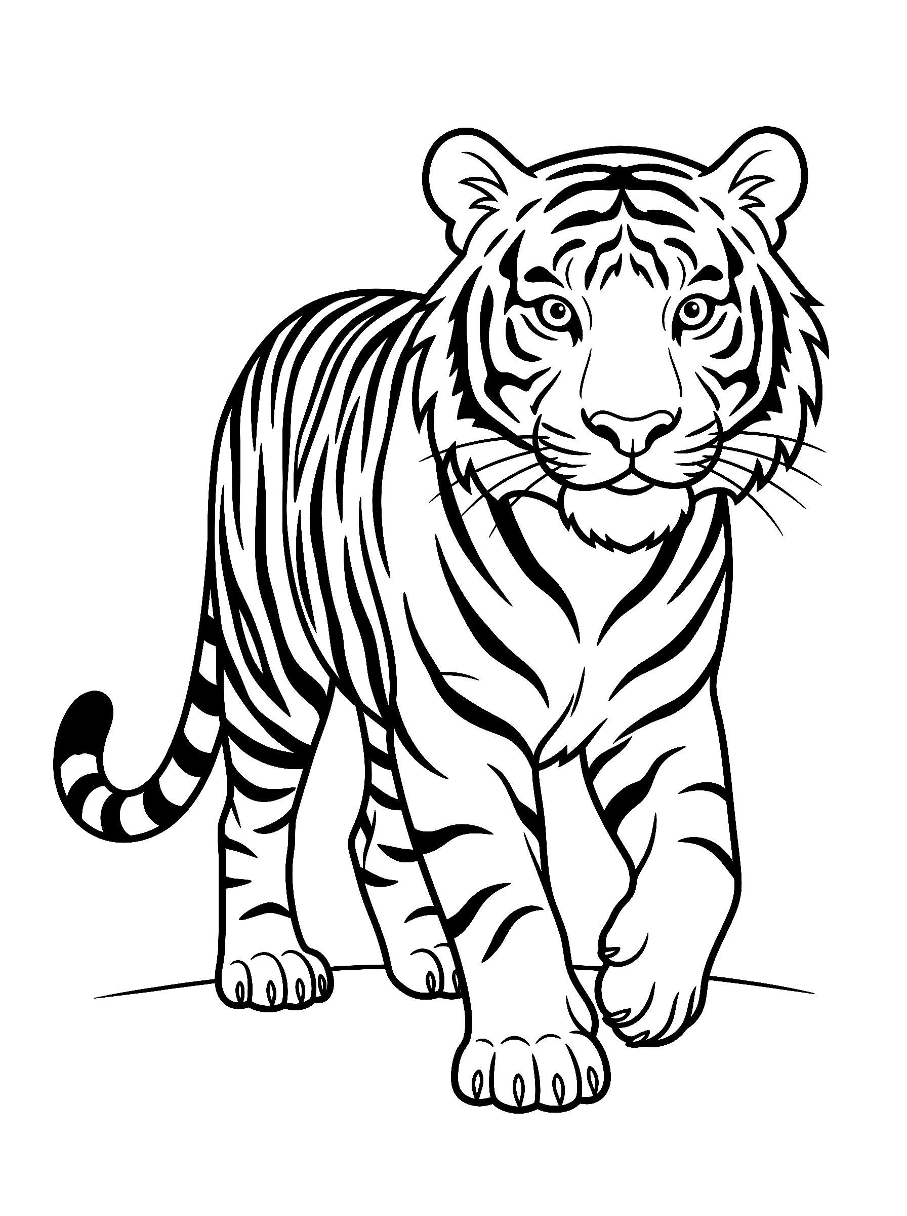 Kleurplaat Tijger