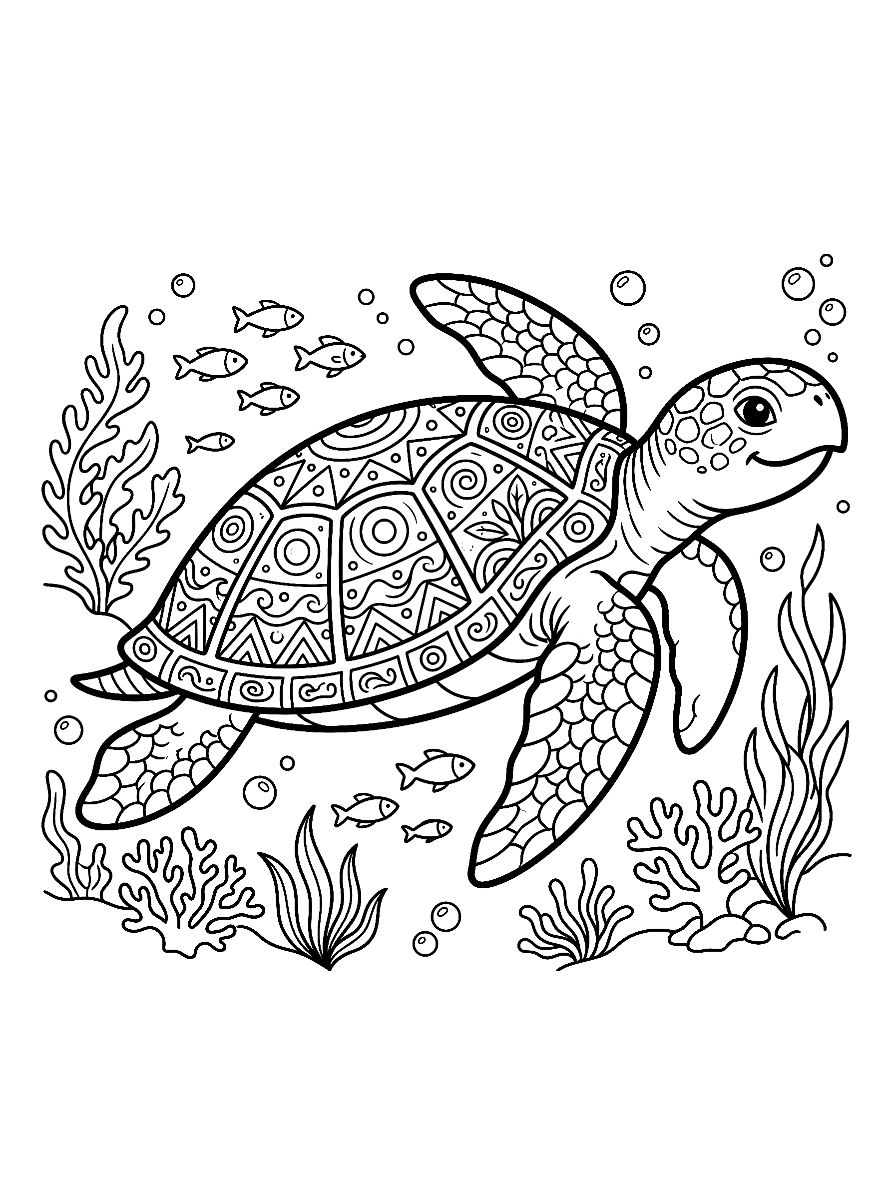 Turtle coloring page