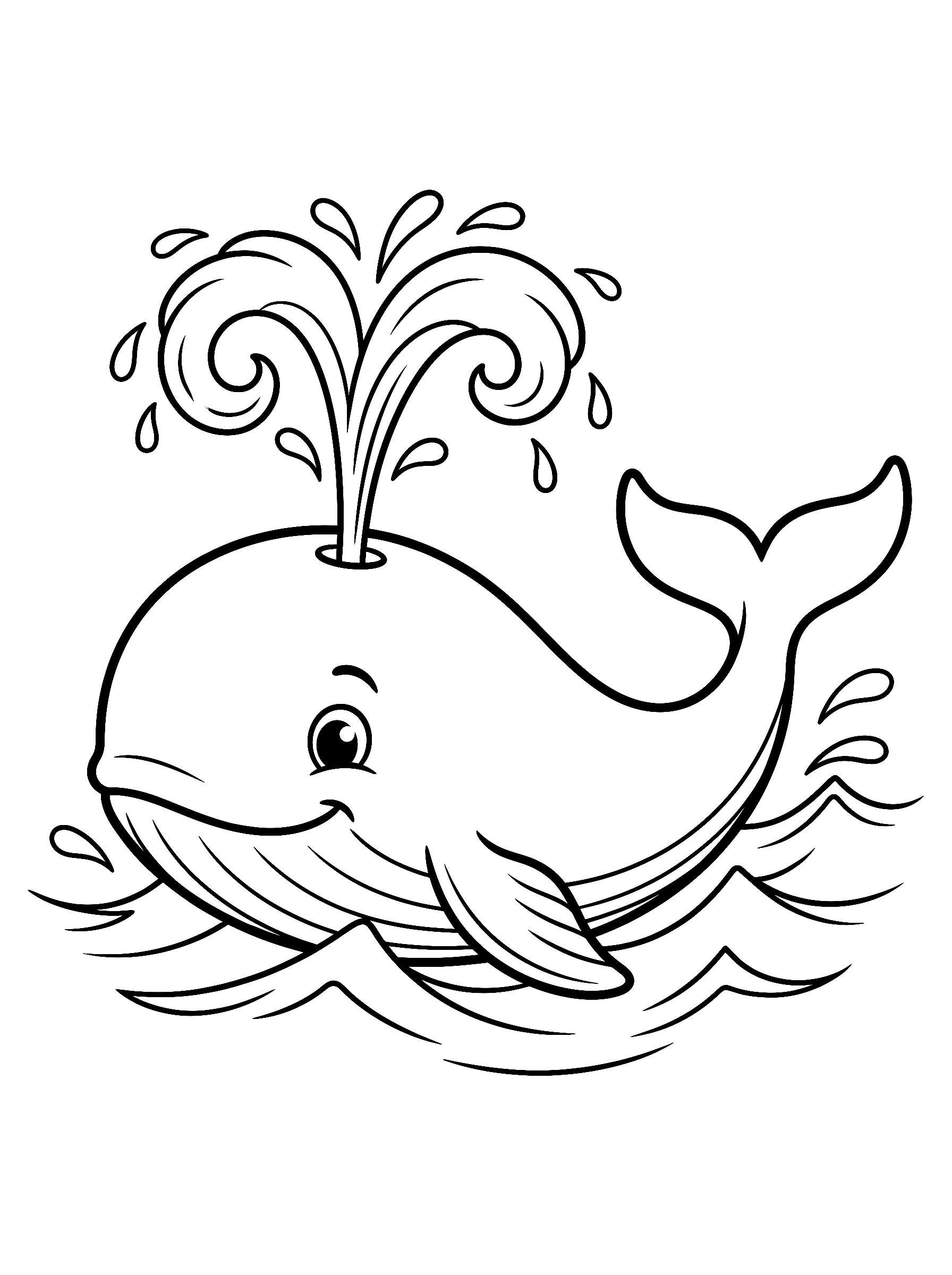 Whale coloring page