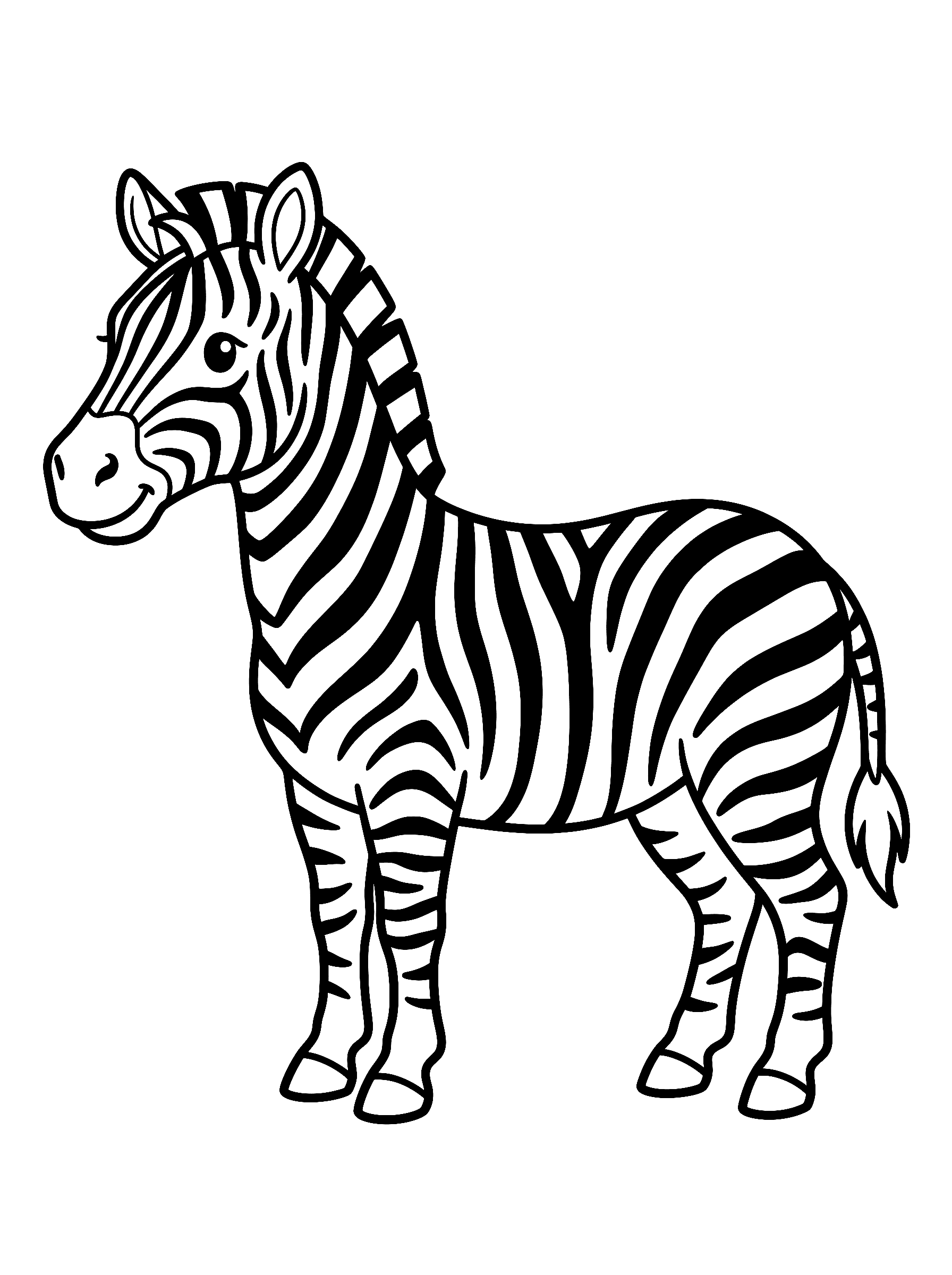 Dibujo de Cebra para colorear