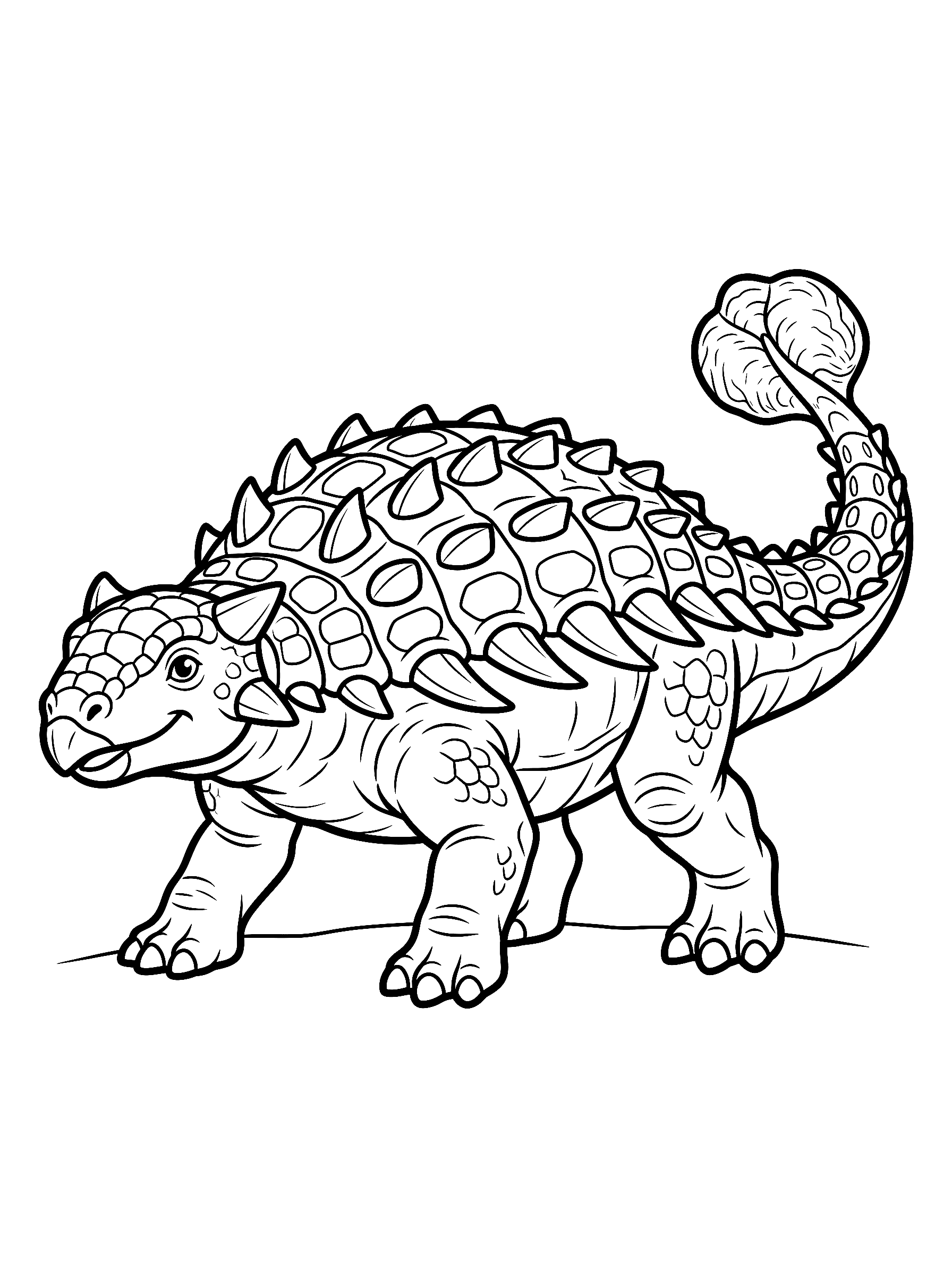Ankylosaurus coloring page