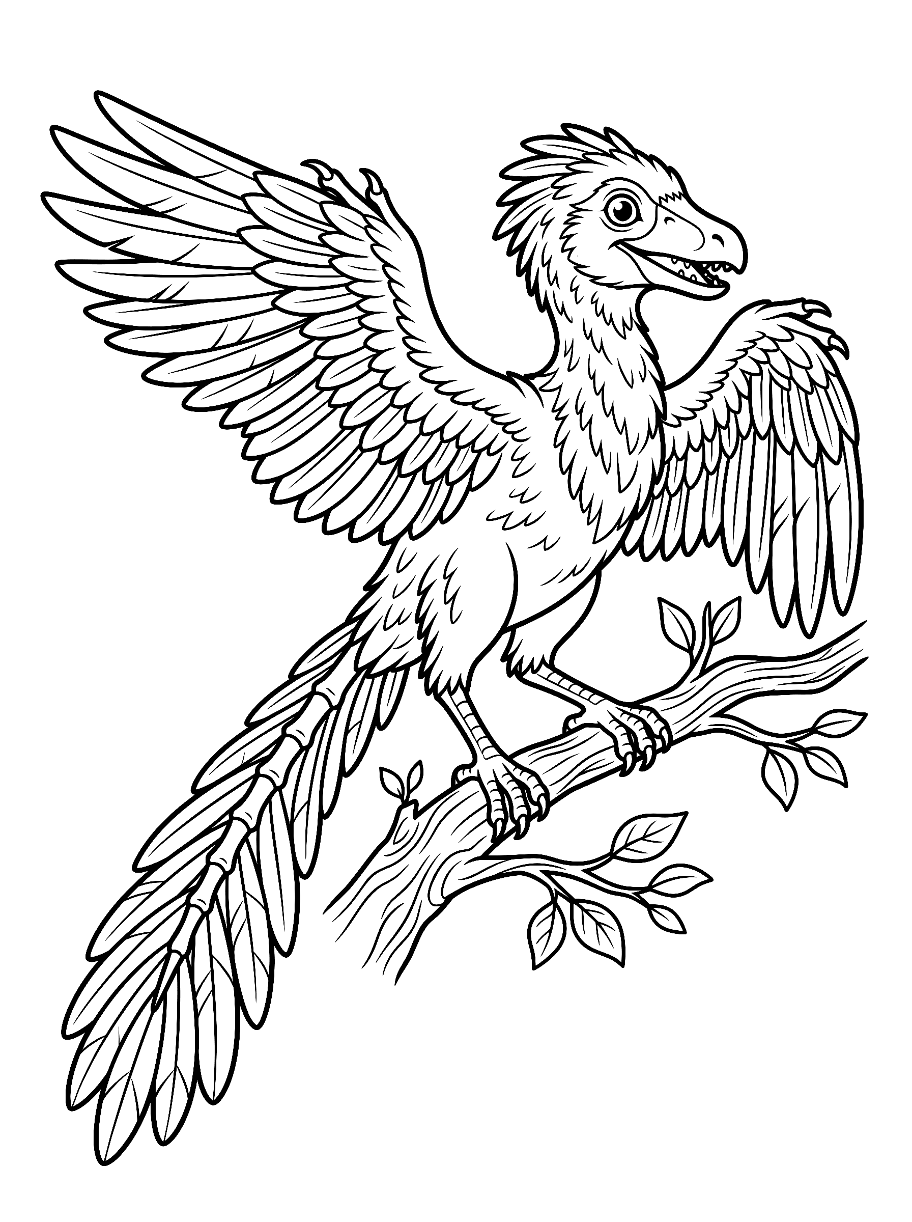 Archaeopteryx coloring page