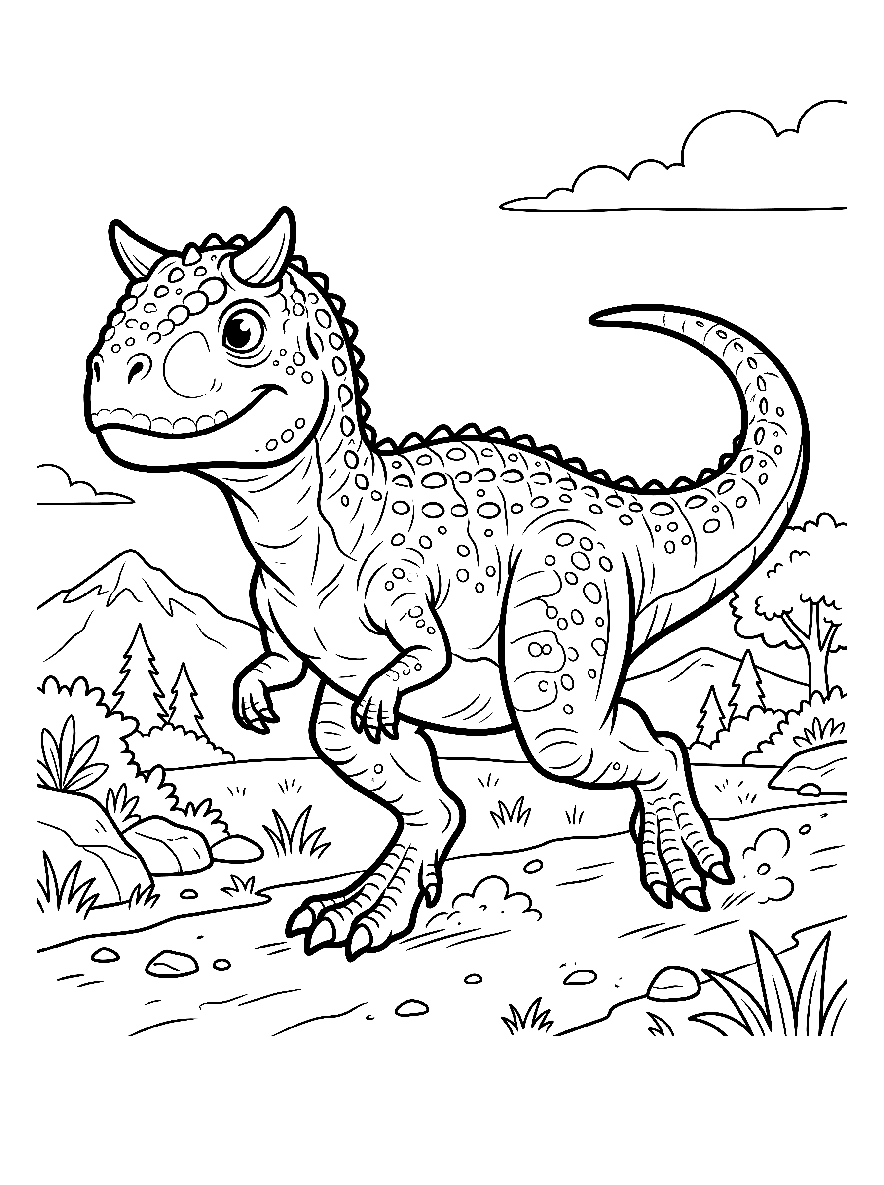 Carnotaurus coloring page