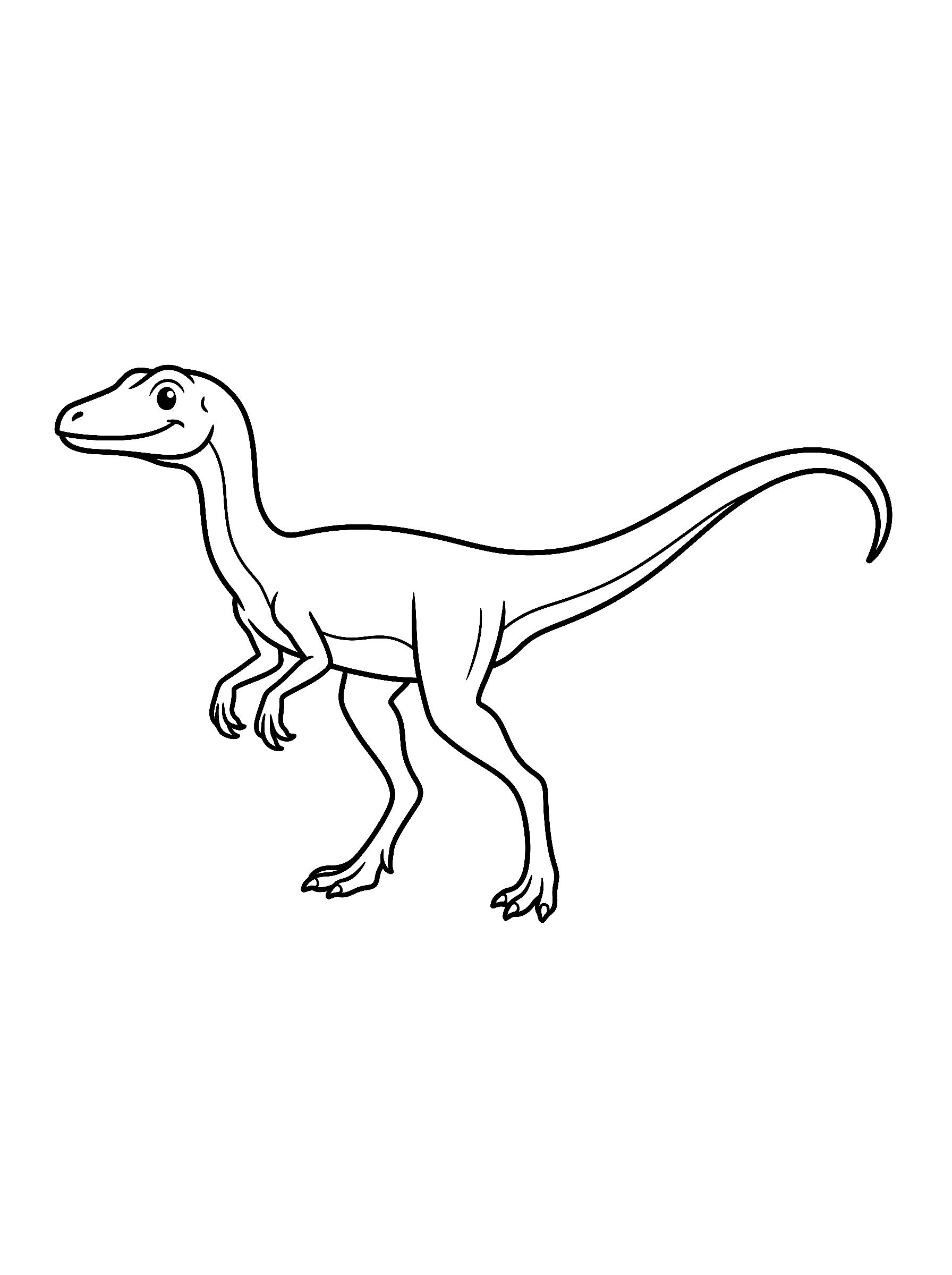 Kleurplaat Compsognathus