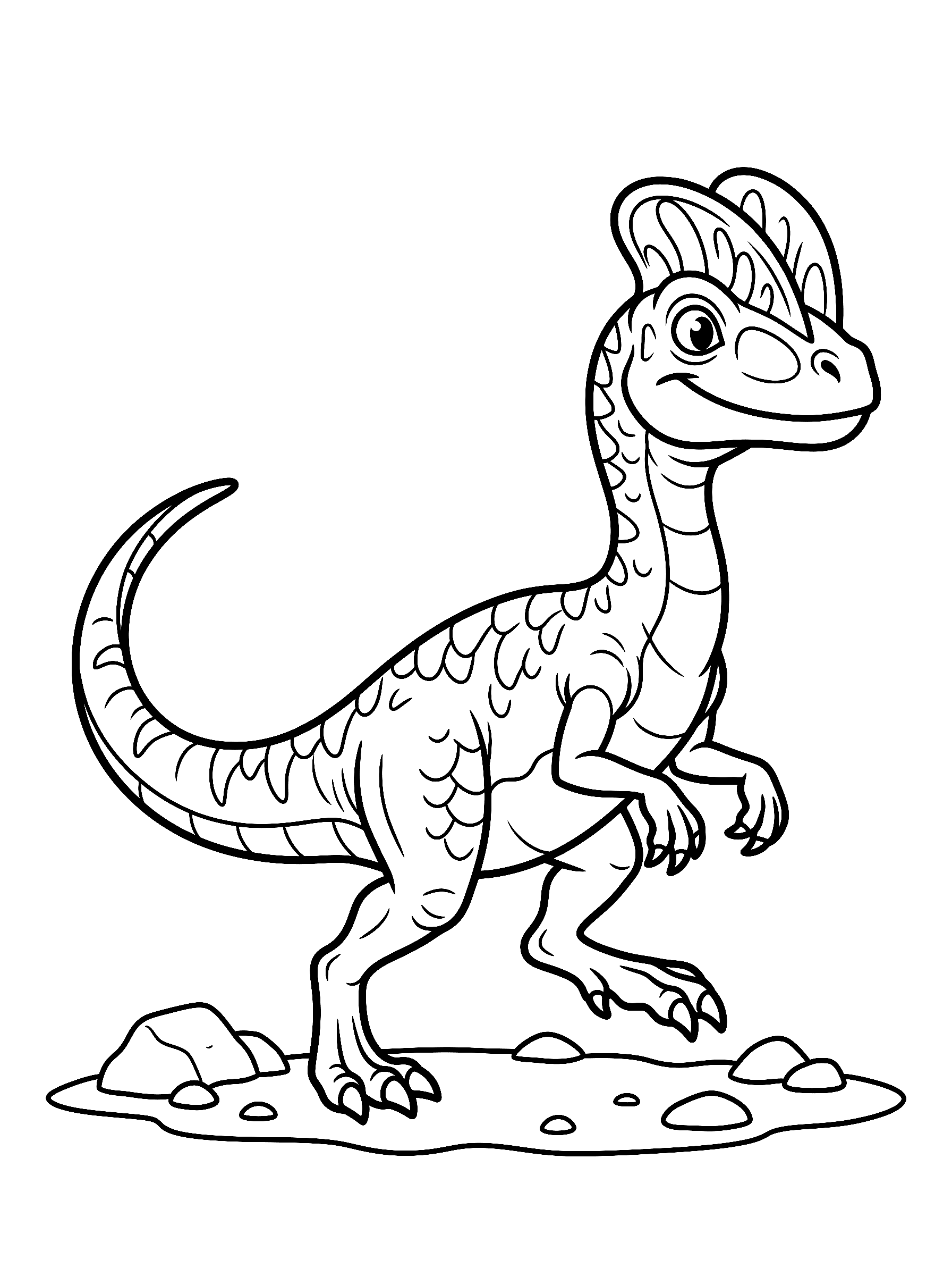 Dibujo de Dilofosaurio para colorear