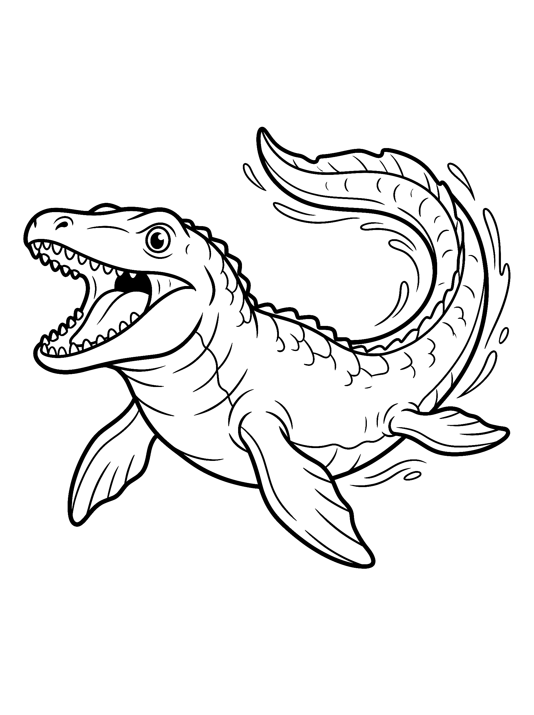 Mosasaurus coloring page