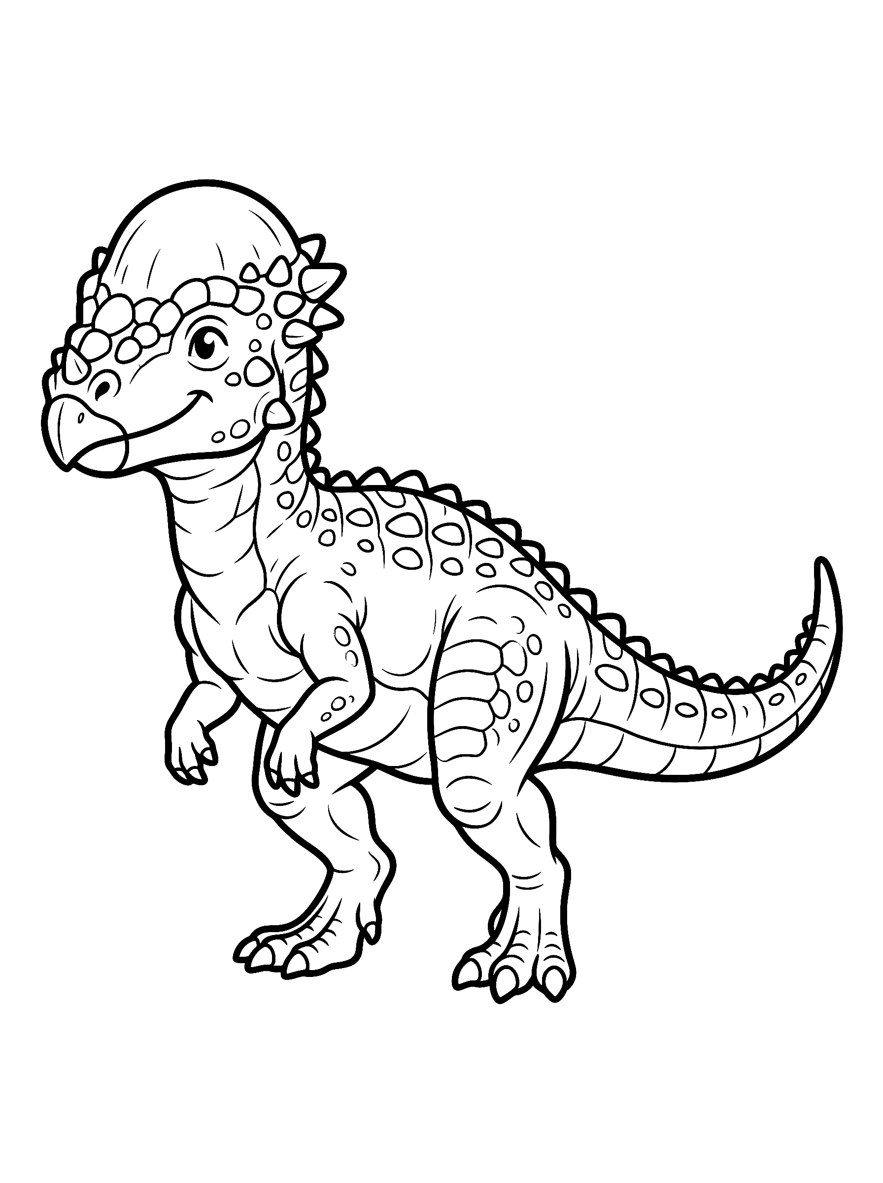 Pachycephalosaurus coloring page
