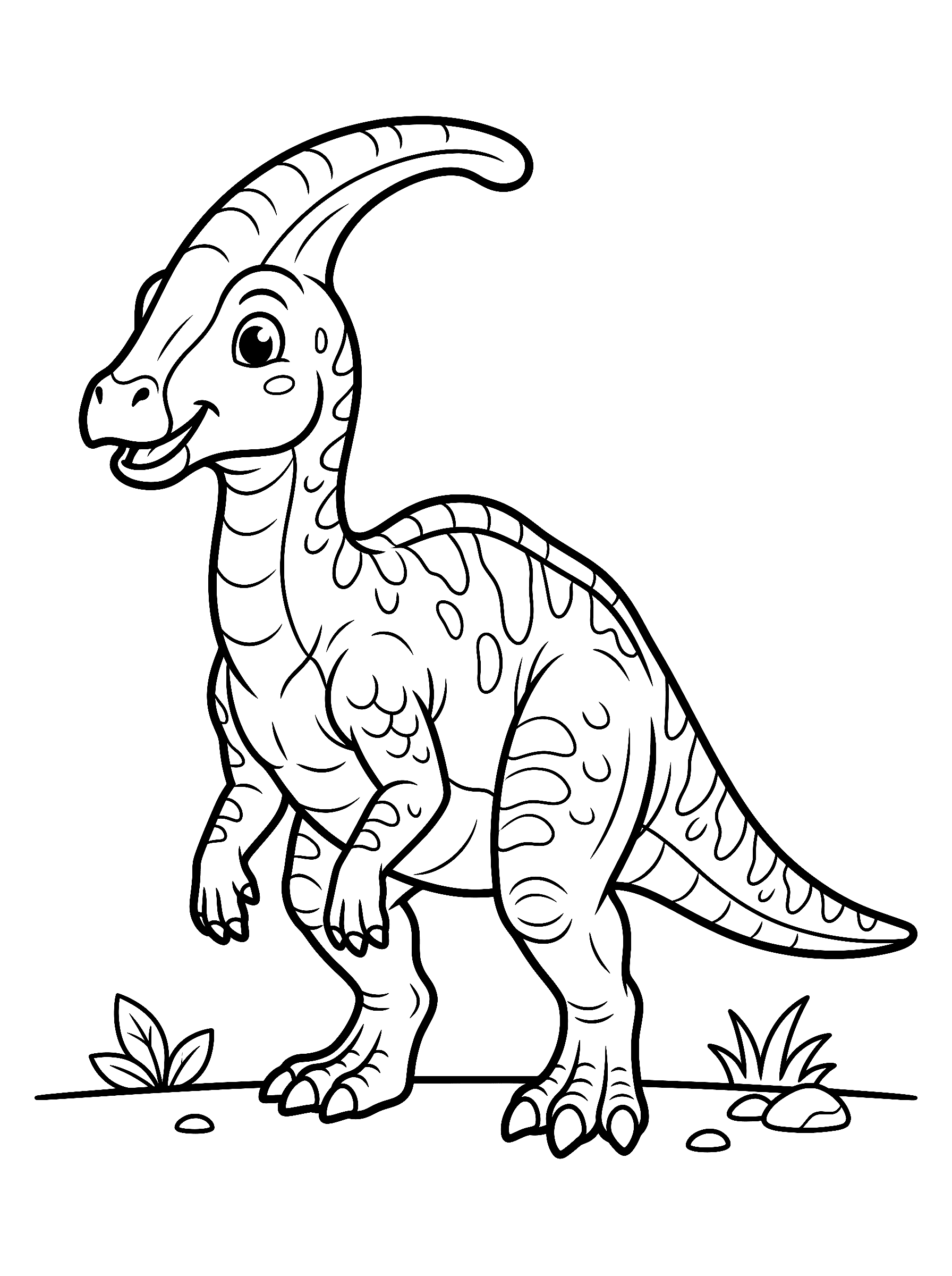 Dibujo de Parasaurolofo para colorear