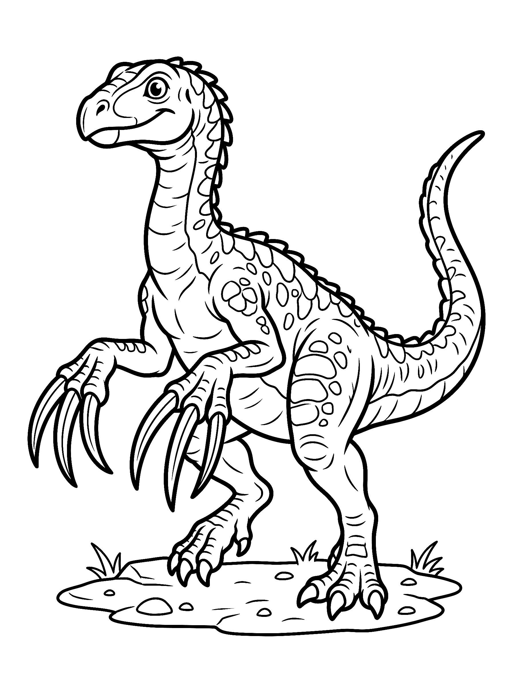 Dibujo de Terizinosaurio para colorear