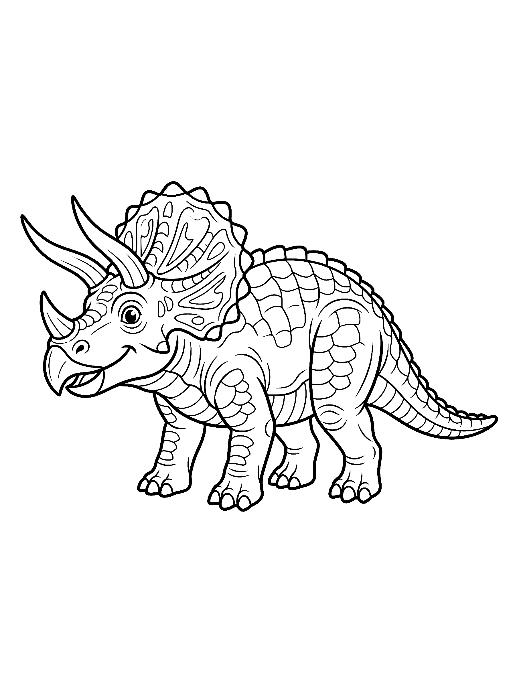 Triceratops coloring page